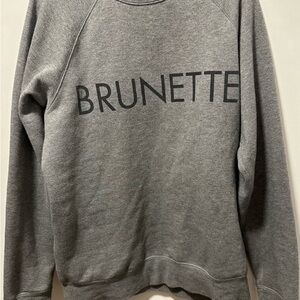Charcoal Grey Brunette The Label Crewneck Sweater